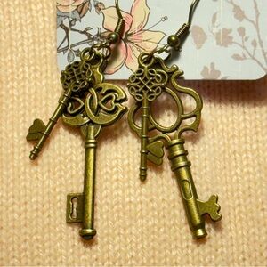 Brass earrings. Unique and handcrafted